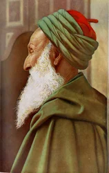 Afrika. Jødisk rabbiner i Tunis by. 1920